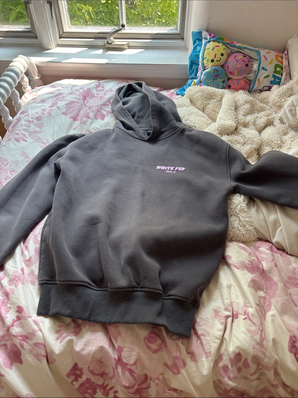 Women's Charcoal Hooded Sweatshirt